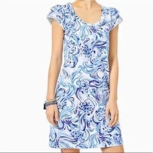 Lilly Pulitzer Bridgitte Dress Resort White Don’t Be Jelly Medium